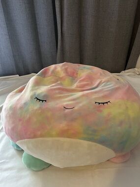 Squishmallows Pastel Tie-Dye Multicolor Plush Pillow